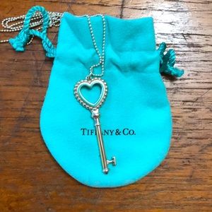 Tiffany & Co sterling silver key necklace